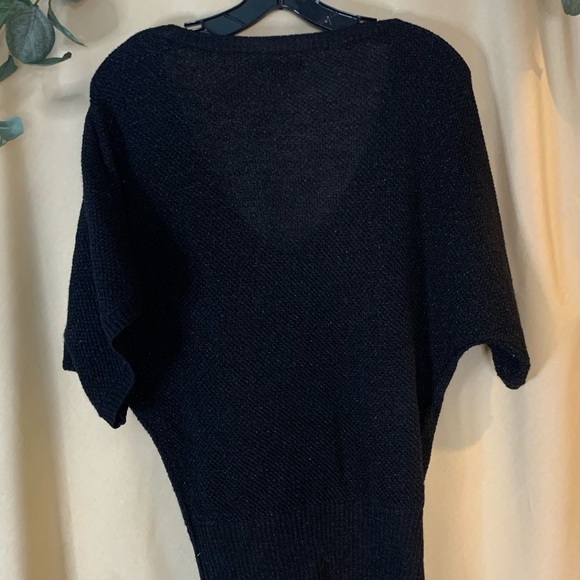 Black lightweight sweater with sparkle. Express. M - Picture 8 of 10
